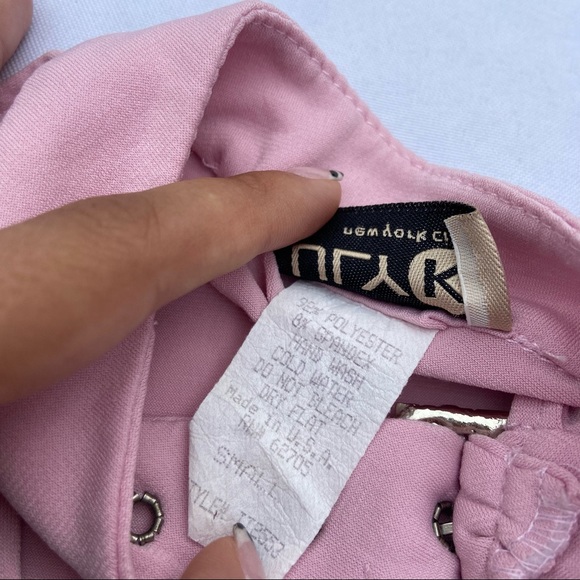 Vintage Pink Rhinestone Buckle Tank Top - Picture 5 of 10